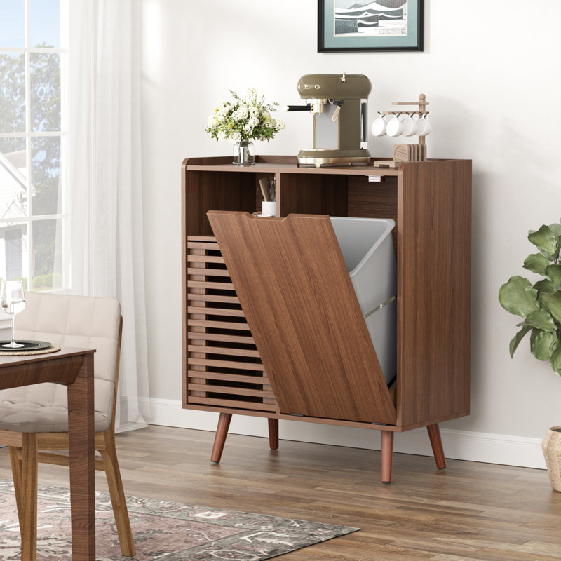 Armoire à poubelle Mantasha, Brun