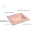 Comptoir de meuble-lavabo en résine de polyuréthane à surface solide avec lavabo, couleur durable, couleur uniforme, facile à nettoyer, trop-plein intégré, l 37 po x P 22 po-111812281