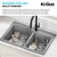 Évier de cuisine en granit à une cuve à installation double KRAUS Forteza-119559214-25954106