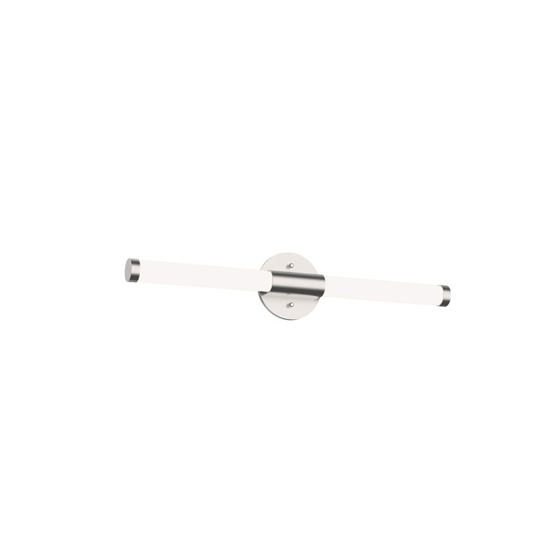 Akari 1 - Light LED Bath Bar, Brushed Nickel, 1.5" H x 35.5" W x 2.25" D