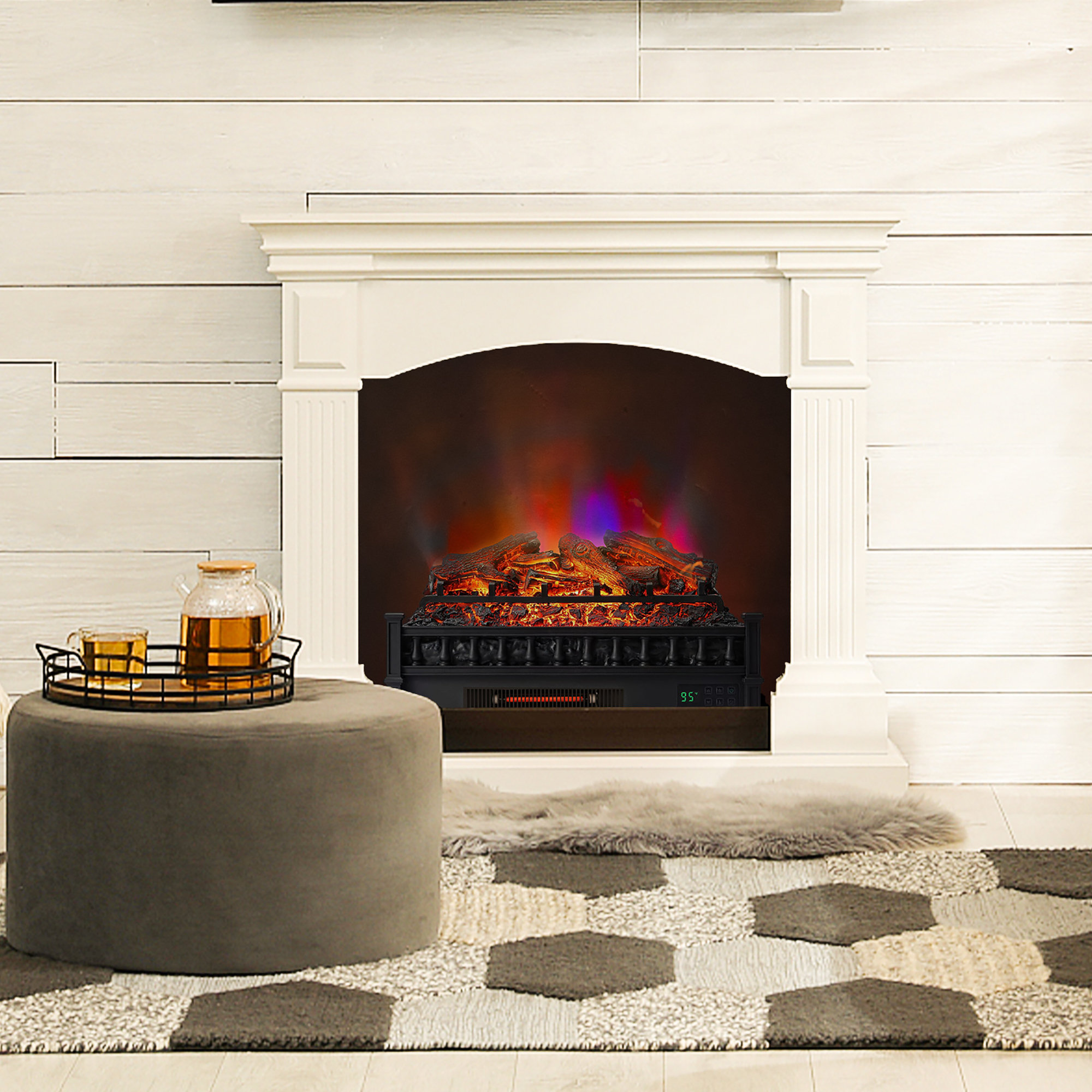 Symple Stuff Mandar 26'' W Electric Fireplace Insert | Wayfair