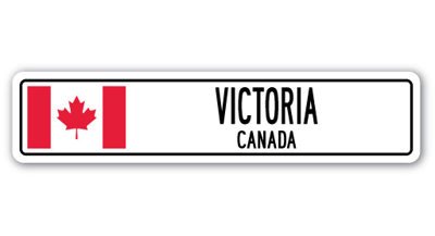 Victoria Ca Street Sign Heavy Duty Plastic 4" X 18"