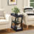 23.6" End Table with Charging Station and USB Ports,3-Tier Nightstand with Outlets and Storage,for Living Room, Bedroom