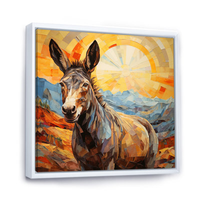 Patchwork Donkey Pastures III - Donkey Wall Art