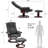Averyann  Swivel Recliner With Ottoman, Manual Recliner Chairs With Wood Base, Chenille Fabric-452200733