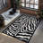 Alminus Zebra Glam Animal Print Area Rug-1512964348