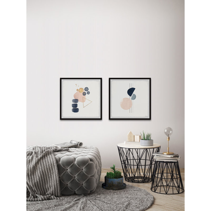 Assortiment de formes tombantes par Marmont Hill - ensemble de 2 reproductions de cadres photo simples