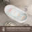 59'' Freestanding Acrylic Bathtub With Chrome Drain