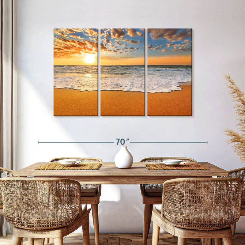 Gillard Ocean Waves Sunrise, H 36 po x l 57 po