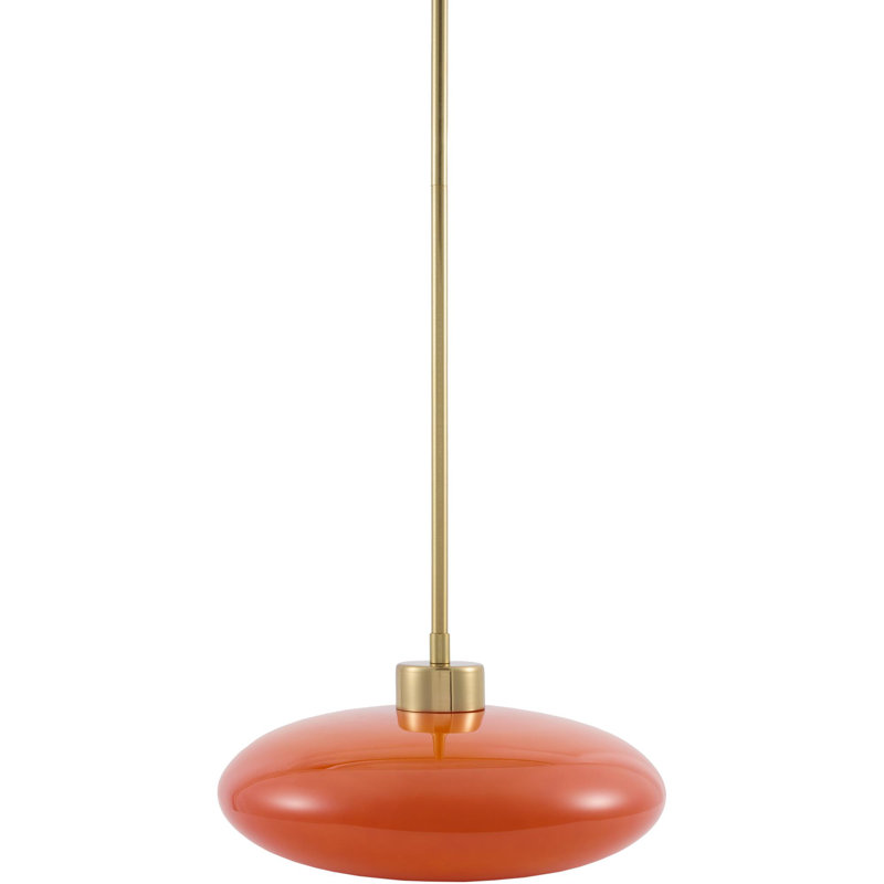 Agostino Single Light Pendant, Orange