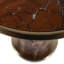Table d'appoint ronde en métal à colonnes superposées, de style moderne, pour salon - Table d'appoint contemporaine au profil étroit, idéale à côté du canapé - 58 cm, bronze et brun
