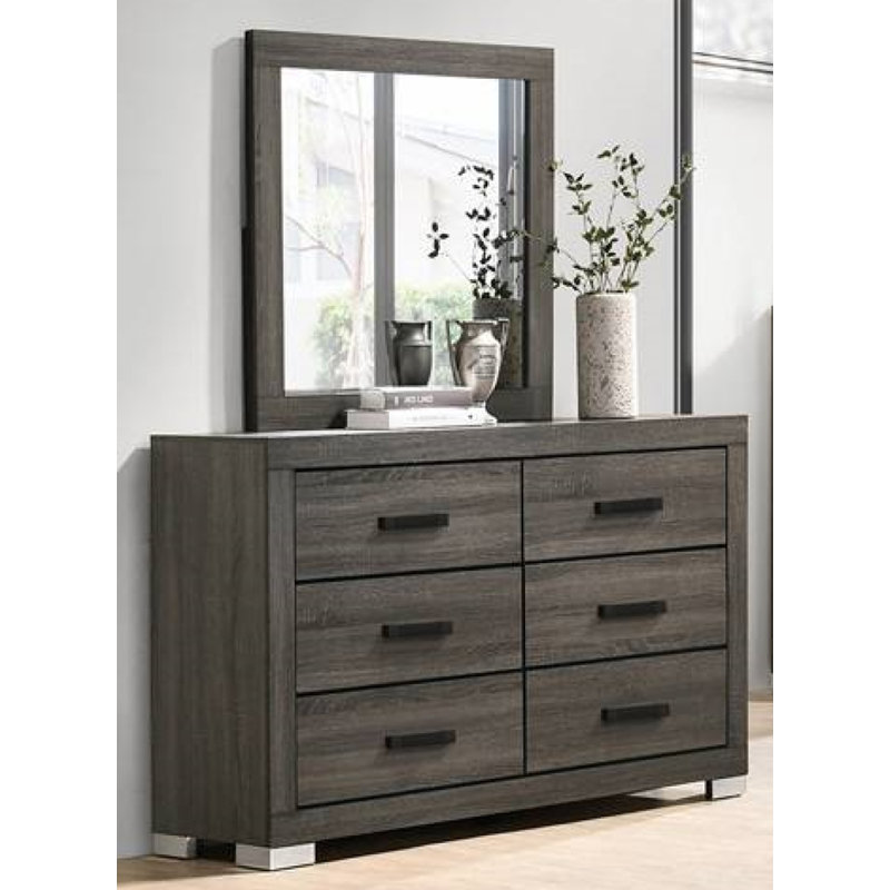 Commode double 6 tiroirs l 57 po