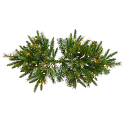 Cashmere Lighted Faux Pine Swag