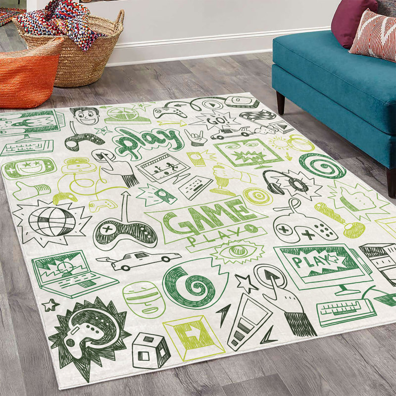 Tapis décoratif Zlatkus, Rectangle 4 pi x 5 pi 5 po