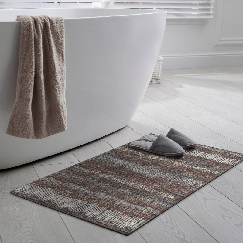 Chenille Striped Indoor / Outdoor Rug, Rectangle 1'8" x 2'6"
