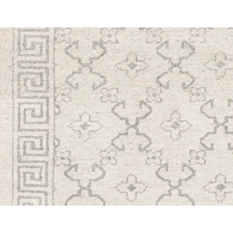 Tapis argenté et bleu noué à la main de haute qualité