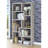 10-Shelf Geometric Bookcase In Grey Driftwood Finish