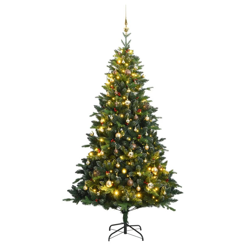 Arbre de Noël artificiel éclairé - support inclus, H 4,9 pi