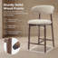 Tabouret de comptoir rembourrÃ© Vannie avec structure en bois massif-1676850960