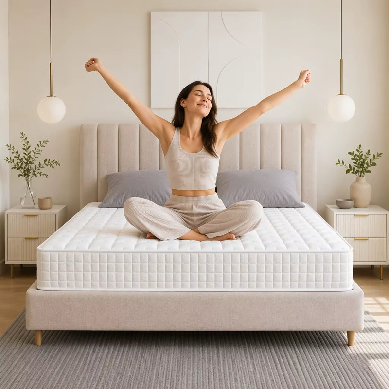 Dwinnell Barrel Pocket Sprung 1000 Mattress with Tight Top Memory Foam, Super King (6')