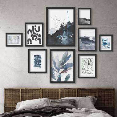 5 Piece Vintage Gallery Wall Art Set - Autumn in The Alps, Winter Tree Art by Maple + Oak Red Barrel Studio Frame Color: Black