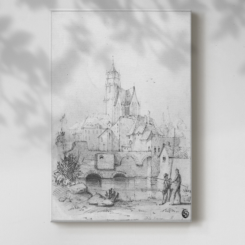 Croquis rétro XXVI - galerie Cavas, H 48 po x l 32 po