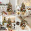 2Pcs 3Ft Pre-Lit Artificial Mini Christmas Tree With 78 Led Lights & Burlap Base Festive Tabletop Xmas Decor With Berries
