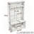 5-in-1 Hall Tree with High Gloss Fluted Doors – Bench, Shoe Storage & 3 Open Cabinets