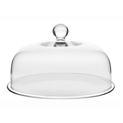 Glass - Cake - Plate - with Dome - Clear Collection -  "    Diameter - Made in Europe - by Barski
