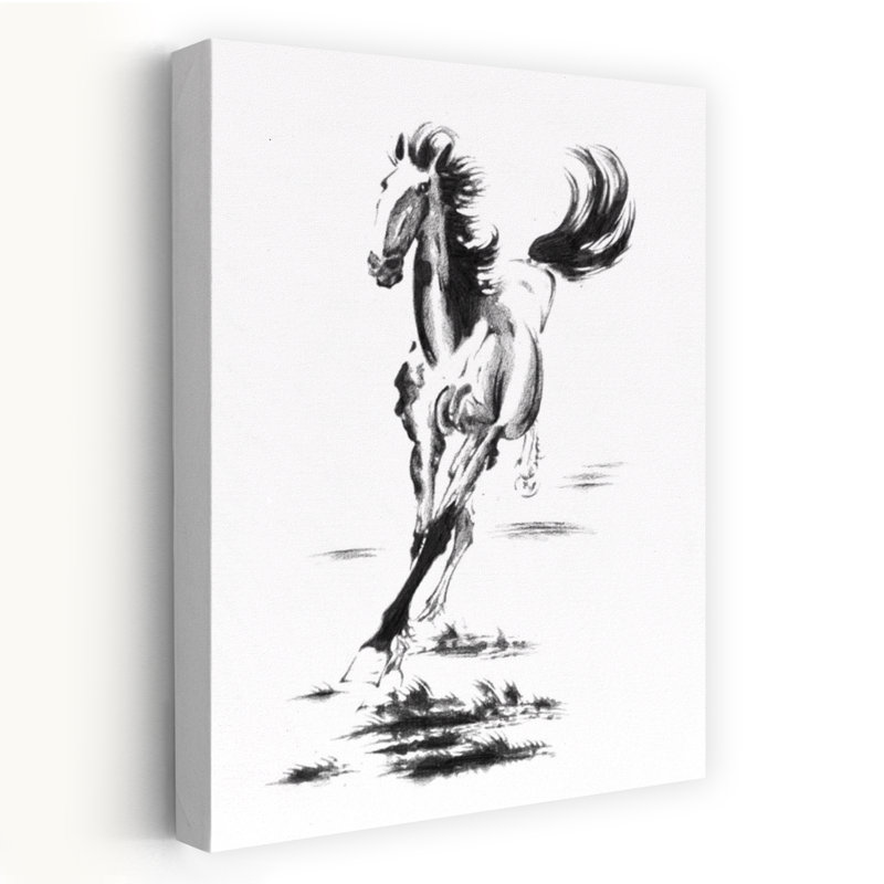 Impression d'art mural cheval au galop, H 60 po x l 40 po