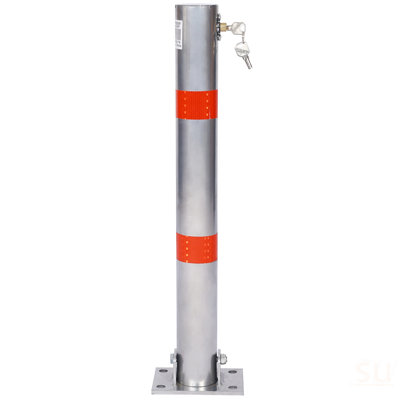 Parking Bollard,Pole Barrier With Lock ,Car Parking Protection Posts,Home Garage Street Decor ,Parking Barrier Round Gray