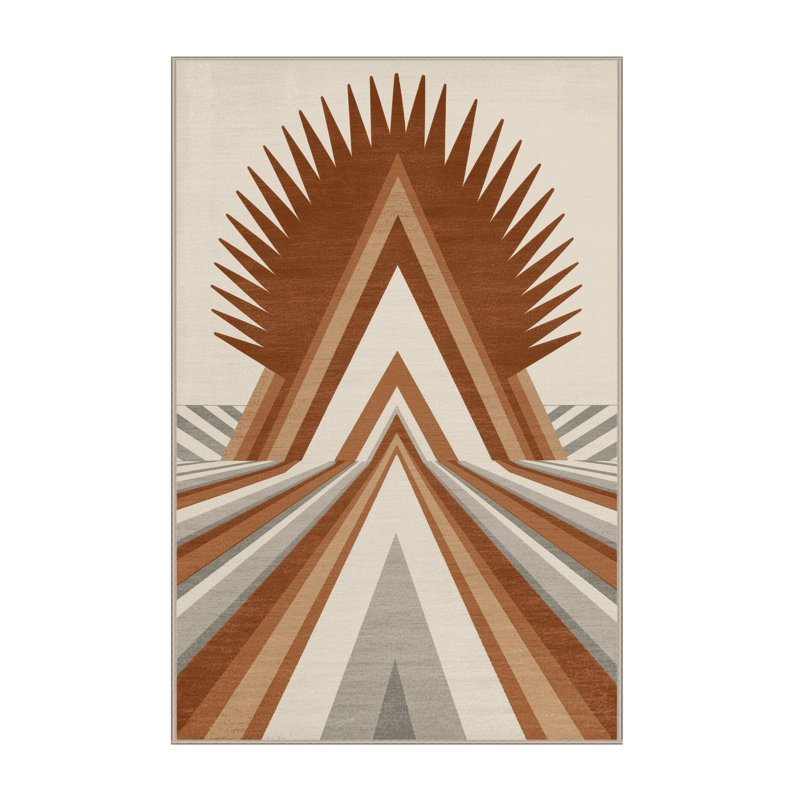 Soft Plush Barclay Modern Area Rug in Beige – Beige Binding, 2x3