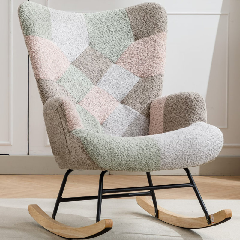 Chaise d'appoint Macaroon Mid-Century, Crème/gris