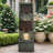 39.3''H Garden Freestanding Water Fountain Outdoor,4 Tiers Floor Standing Waterfall Indoors Fountains With LED Lights For Garden, Patio, Backyard, Deck, Porch And Home Art Decor