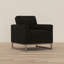Black Accent Chair With Metal Legs