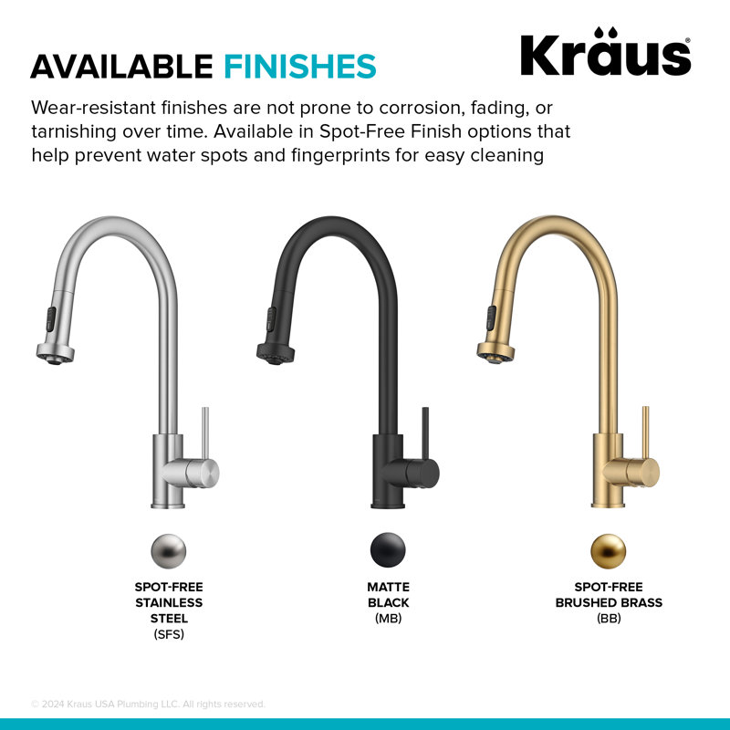 KRAUS Bolden Motion Sensor Single Handle Pull Down Touchless Kitchen Faucet,  Stainless Steel