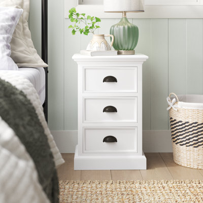 Guildford 3 - Drawer Solid Wood Nightstand by Laurel Foundry Modern Farmhouse