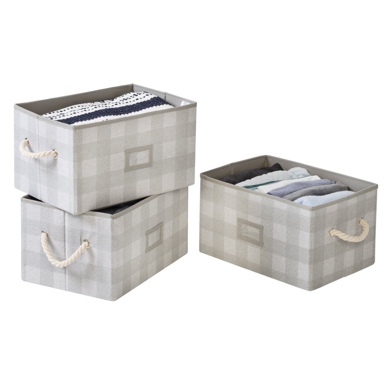 Grand ensemble de bacs de rangement en tissu