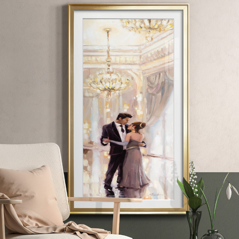 Just The Two Of Us - peinture encadrée, H 22,5 po x l 42,5 po x P 1,5 po, Doré