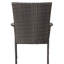 Chaise de salle à manger d'extérieur 3 pièces, transitionnelle, brune, empilable, style à utilisation rapide, style modernisé-688473935