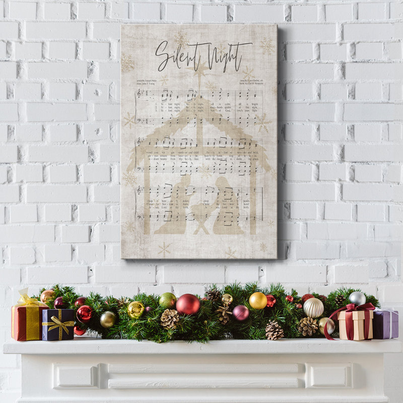 «Silent Night Song», reproduction d'art sur toile, H 18 po x l 12 po x P 1,5 po