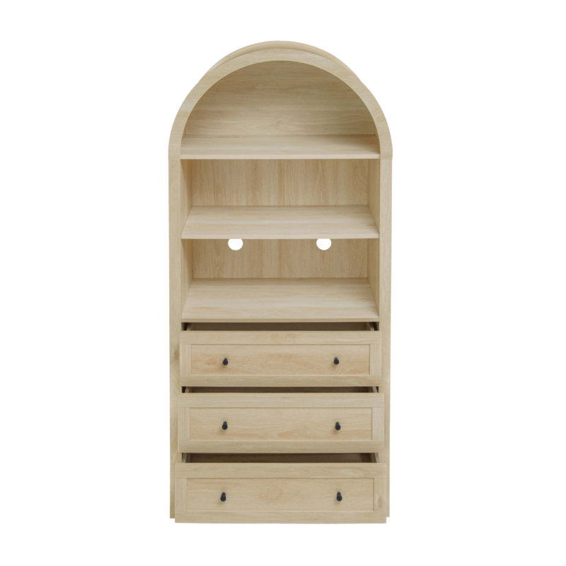 Garde-manger arqué avec tablettes réglables, armoire de rangement moderne en bois de ferme pour une utilisation polyvalente dans la cuisine, la salle à manger et le salon