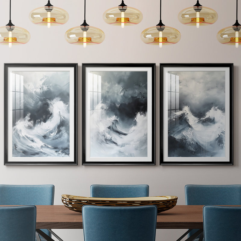 NAUTICAL Series CCXI - Impression encadrée sur mesure de qualité supérieure - 3 pièces, H 21 po x l 30 po
