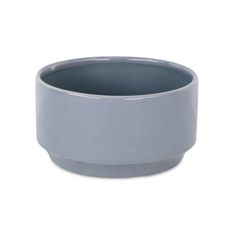 Pot large en céramique Kingsbridge, gris, H 4,75 po x l 9,5 po x P 9,5 po