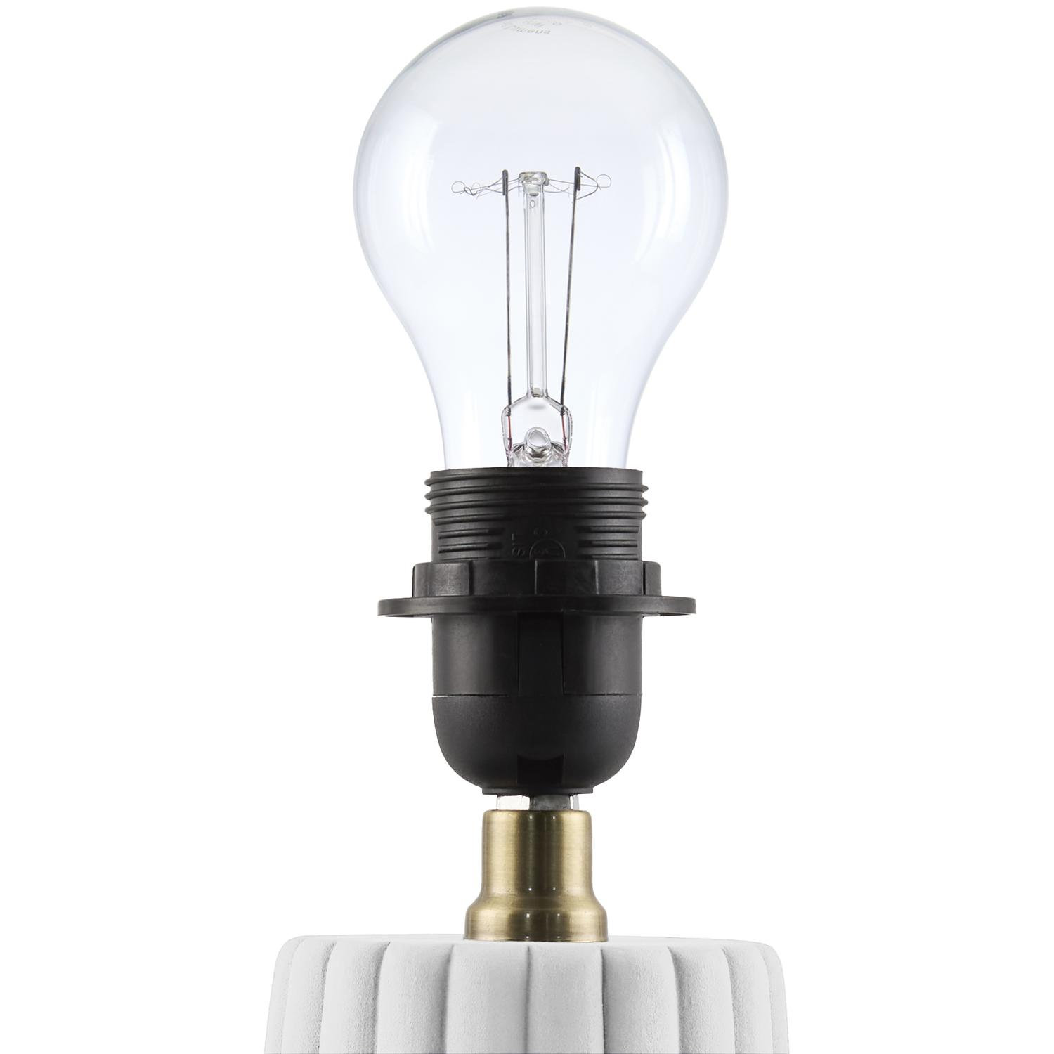 Ceramic Table Lamp, White