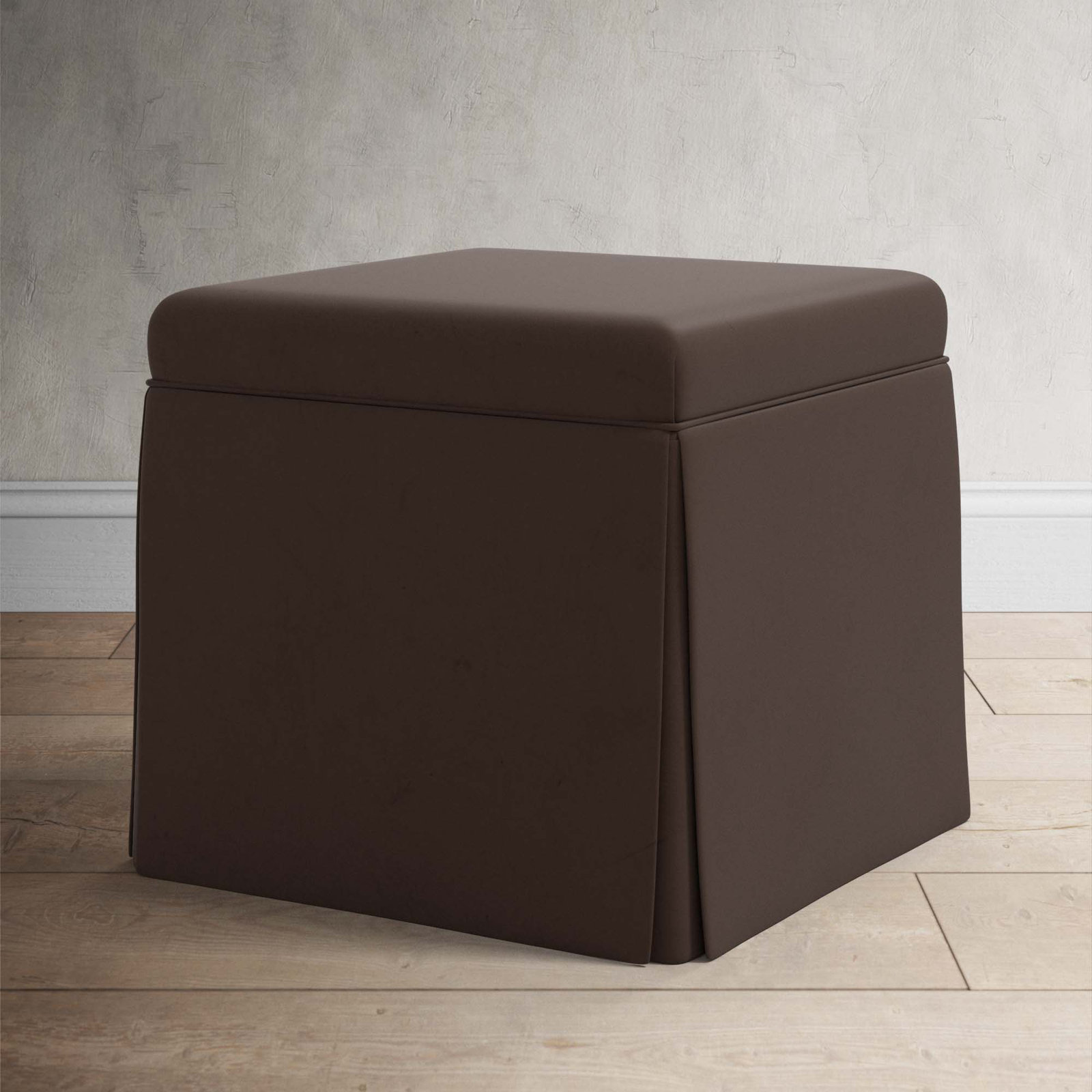 Bash 20" Ottoman, Classic Chocolate Velvet