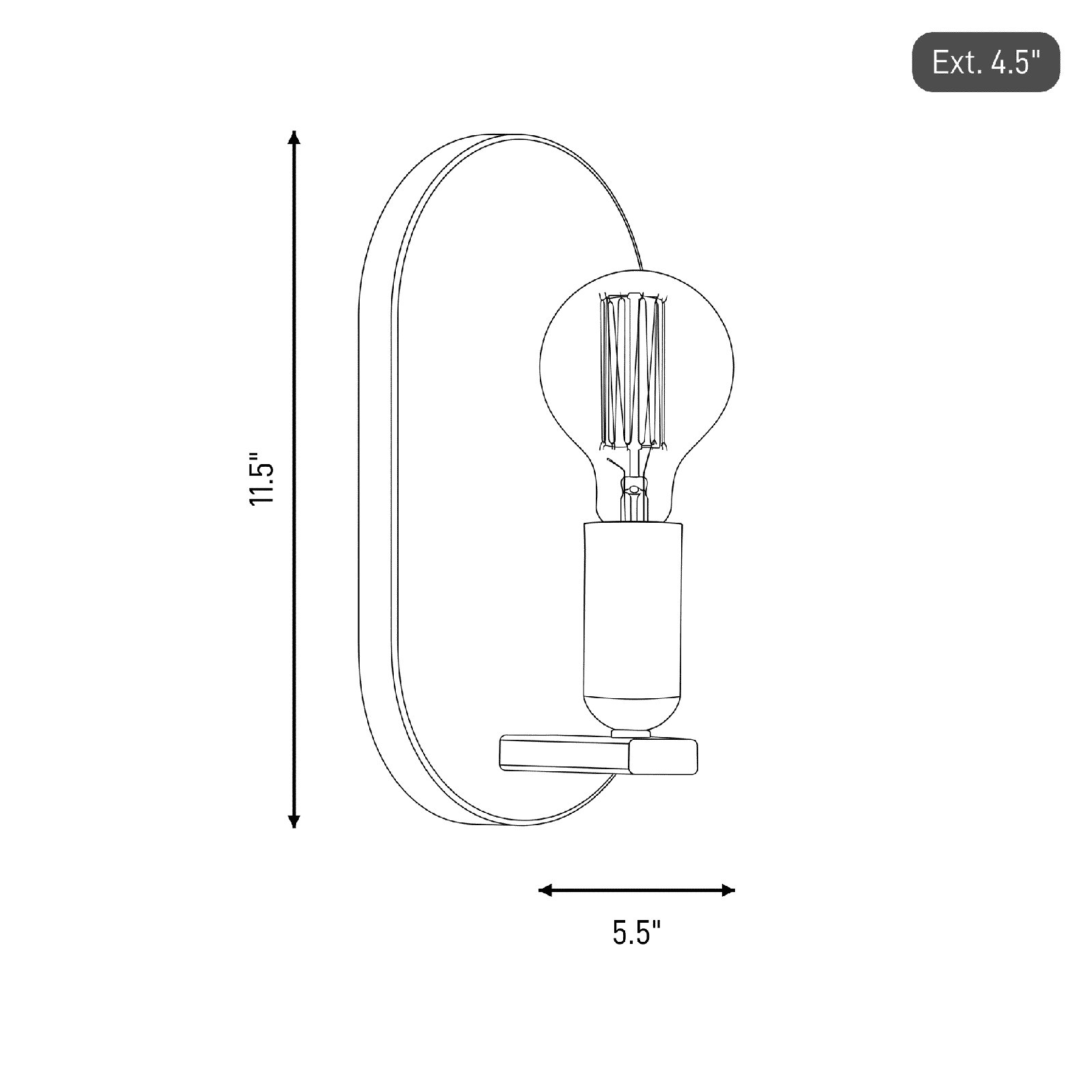 Cassi 1 - Light Dimmable Armed Sconce, Brushed Nickel