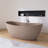 65" x 34" Freestanding Tub Solid Surface Stone Resin Soaking Bathtub-110875392