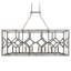 Diamond Kitchen Island Rectangle Chandelier with Wrought Iron Accents-61075209