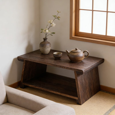 Japanese Style Folding Floor Table For Tea Ceremony, Meditation, And Low Living | Portable Chabudai Altar Table For Mindful Rituals, Journaling, And Floor Seating | Stable Wooden Design